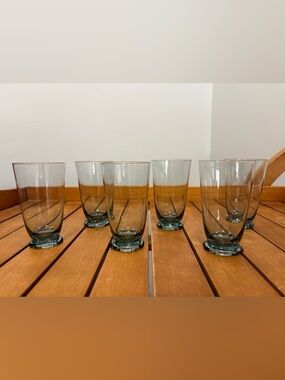 Set of 6 Smoky Gray Small Tumbler Glasses
